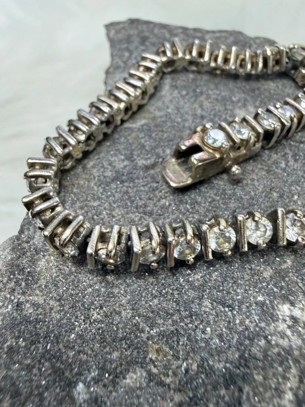 Sterling Silver Tennis Bracelet CZ Stones CL China 925 8
